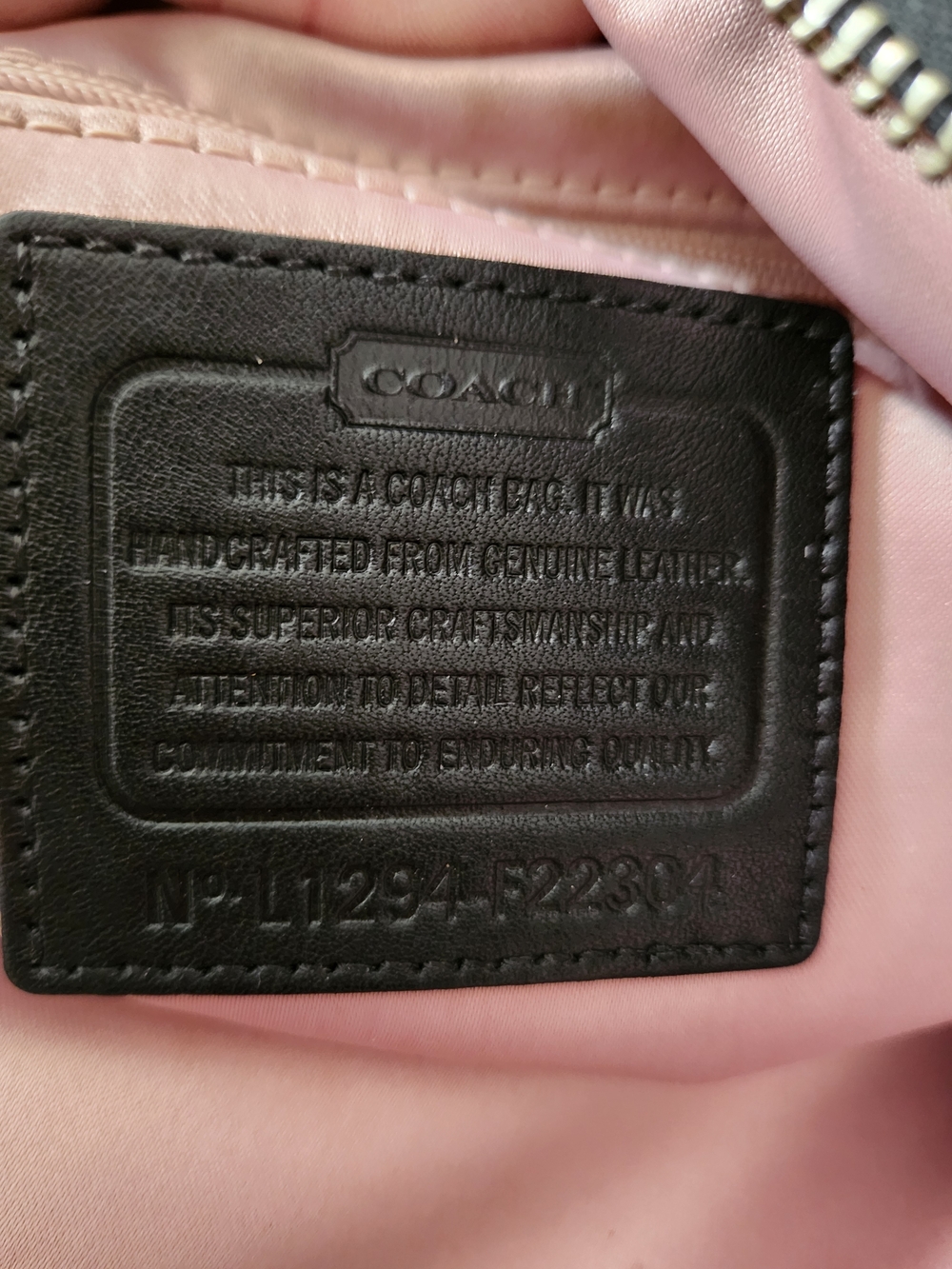 Coach Black Leather Kristin Satchel Handbag L1294-F22304 - Picture 13 of 15